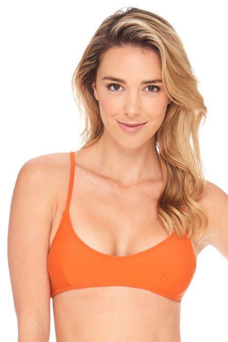 Phoebe sporty bikini top - Tangerine